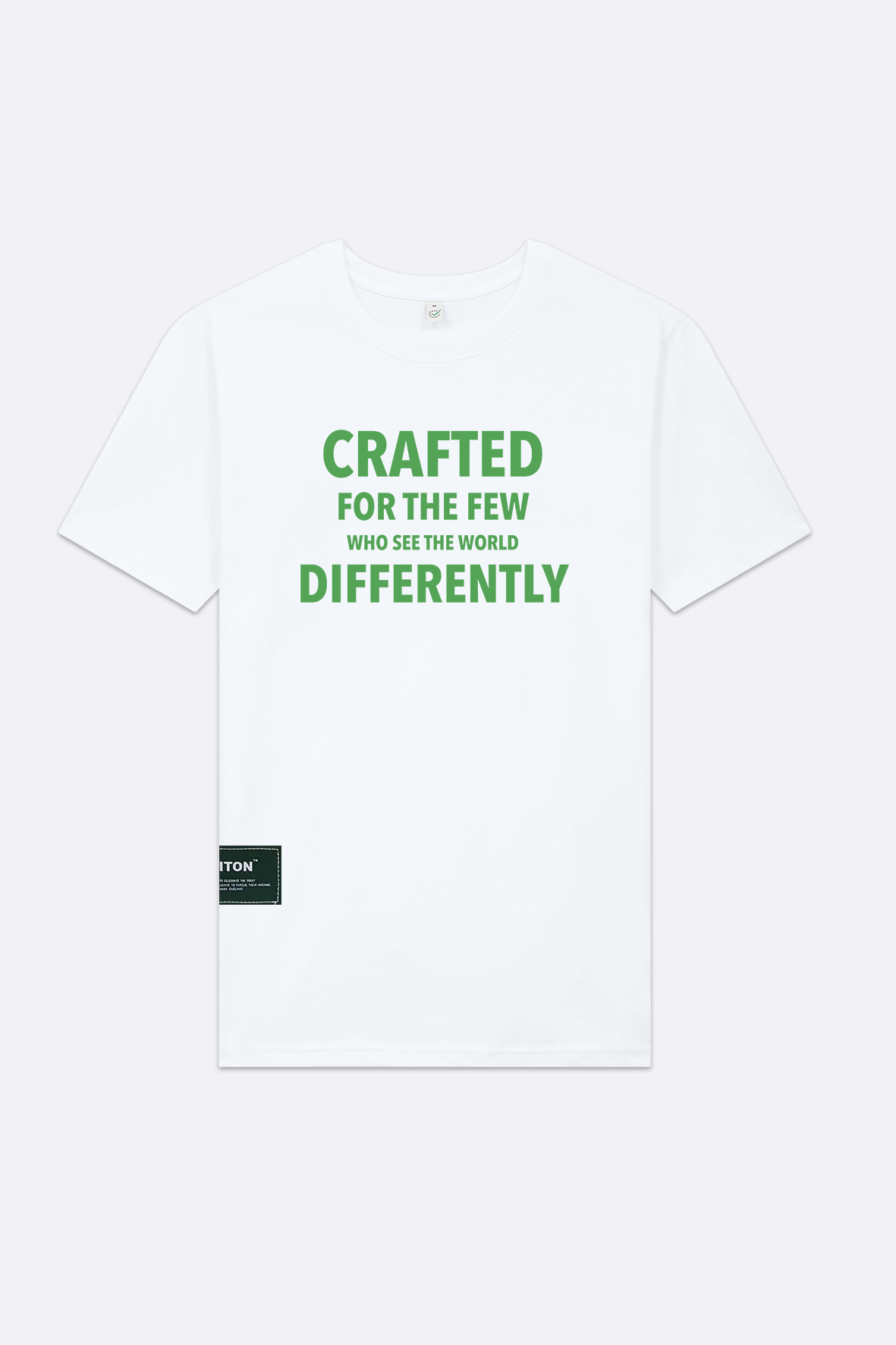 Crafted for the few White /Green premium organic cotton