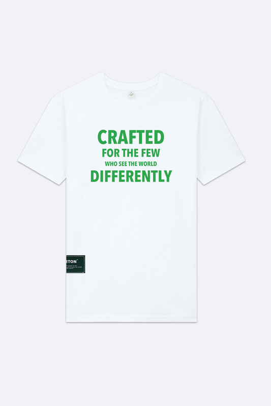 Crafted for the few White /Green premium organic cotton